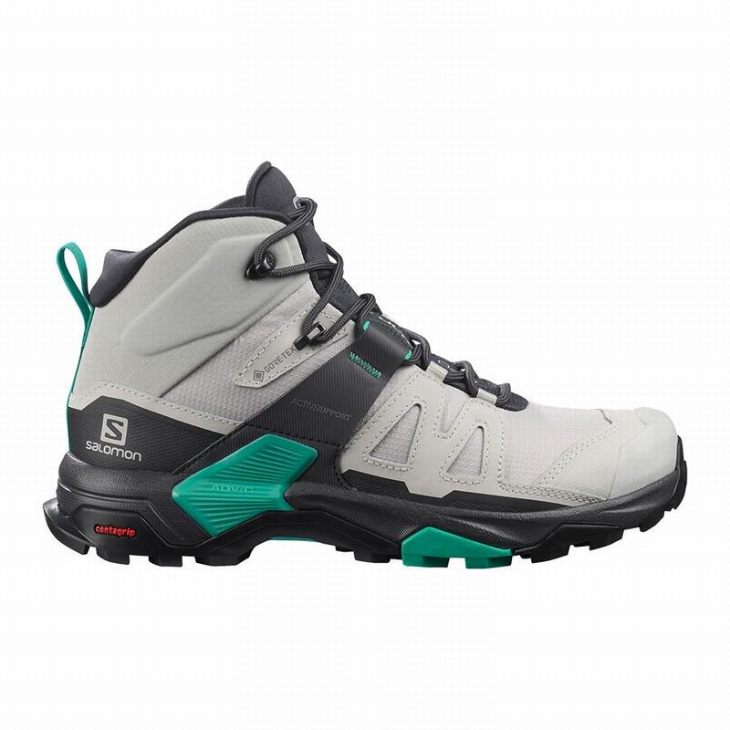 Salomon Israel X ULTRA 4 MID GORE-TEX - Womens Hiking Boots - Grey/Mint (PKUL-85930)